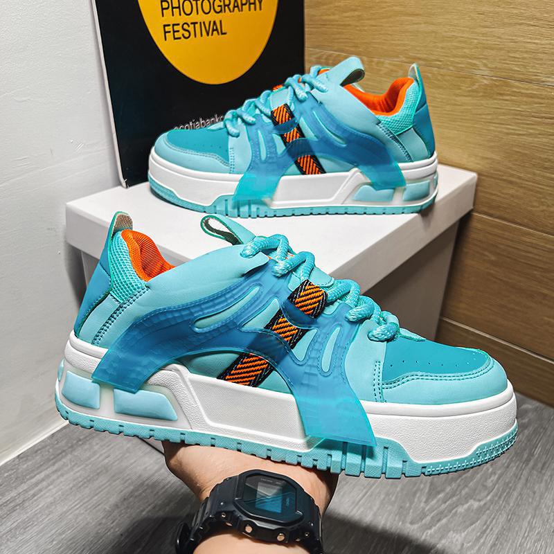 Niche original men's shoes autumn leather design sense of casual sports shoes junior high school students with ins tide platform board shoes_voghion.com