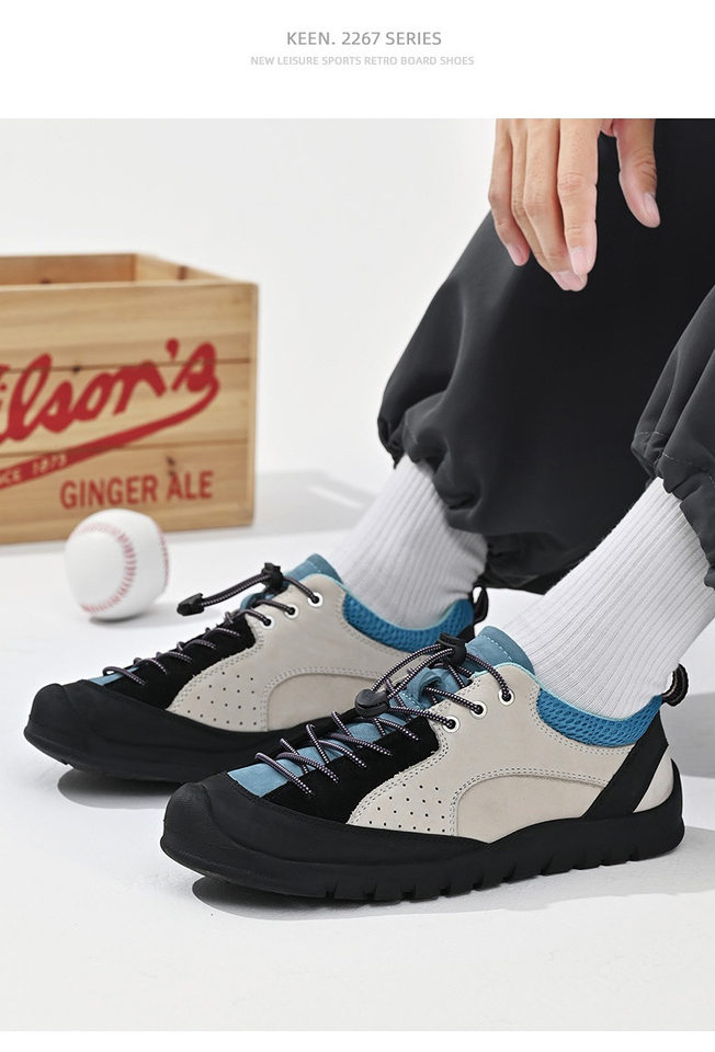 Giày sneaker nữ cổ thấp da lộn mờ phong cách retro đế dày buộc dây — 3679 kaki, 3679 màu hồng, 3679m Trắng và Xanh, 3679m màu trắng và xanh lá cây chi tiết 18