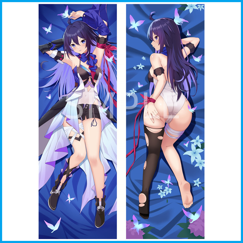 כרית פלש מלאה של Honkai Star Rail - כיסוי כרית למשחק אנימה, כרית ארוכה מותאמת אישית