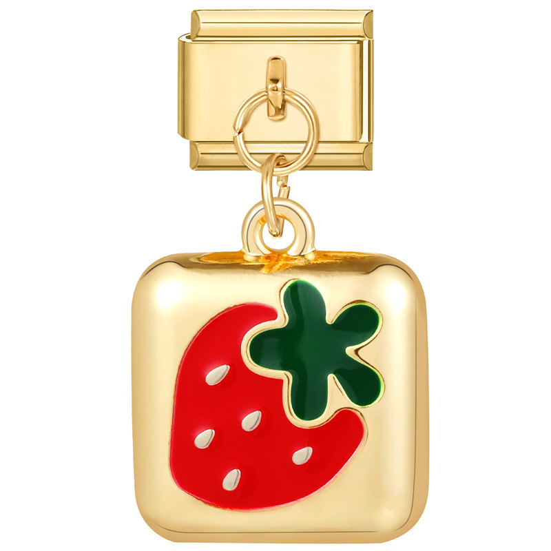 Gold base-square strawberry