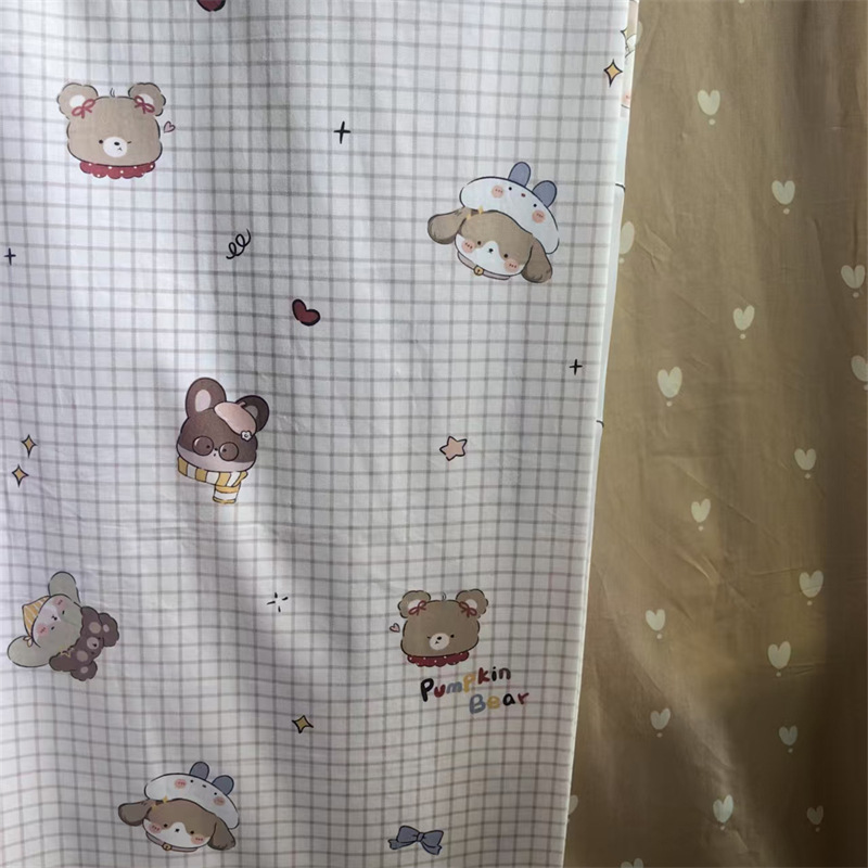 秋冬款家纺纯棉布料 田园花卉服装面料卡通印花斜纹棉 量大优惠