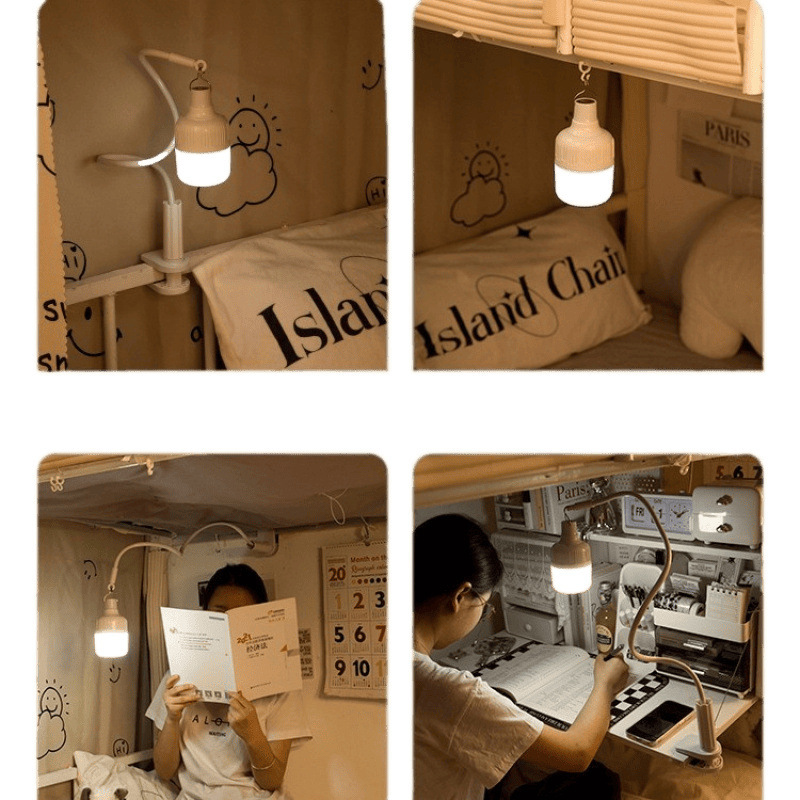 宿舍床头灯床上挂灯夹式小夜灯挂式帐内床帘内用台灯上铺悬挂吊灯|undefined