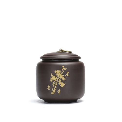 Zisha tea canister ceramic seal small size black tea Pu-erh oolong tea tea storage can capacity about 150 grams, can be wholesaled