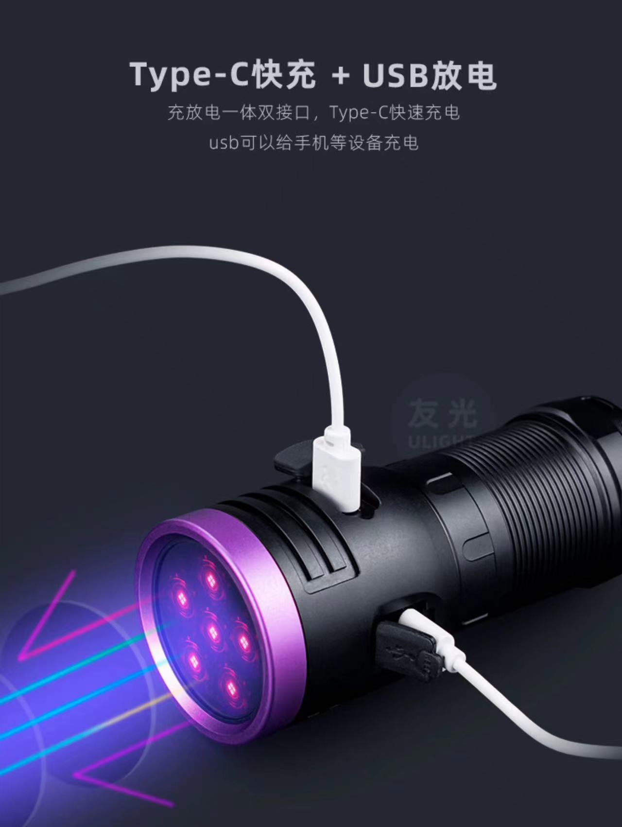 120W Uv Identification Flashlight for Tobacco, Alcohol, and Currency Verification, Specialized for Jade, Gemstones, Ceramics, Antiques, and Coin Identification, Uv Curing