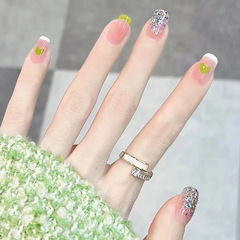 雅婕娜-小清新甜美愛心美甲貼片穿戴甲美甲片假指甲貼片成品24片