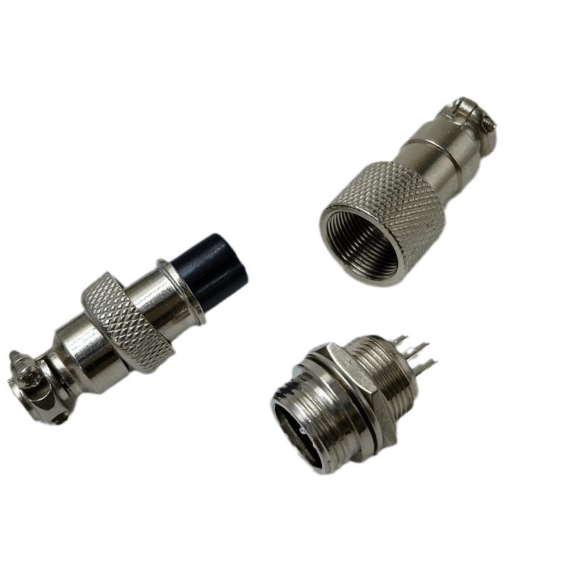 Factory Customized Gx12 Plug-In Aviation Plug 2-7 Core Solid Silver-Plated Copper Pin M12 Aviation Head Connector