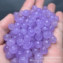 冰紫罗兰色8mm莲花珠散珠批发 diy玉石饰品配饰项链手链饰品串珠