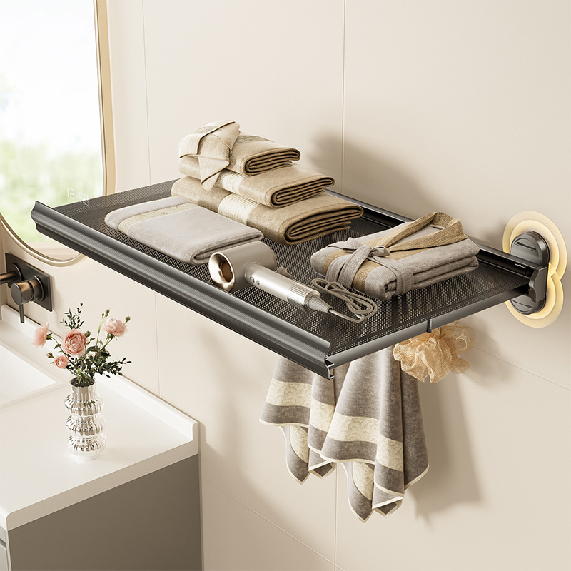 Double Suction Cup Invisible Folding Clothes Drying Rack Balcony Shoe Drying Rack Clothes Rod Telescopic Punch-Free Clothes Drying Artifact for Drying Socks