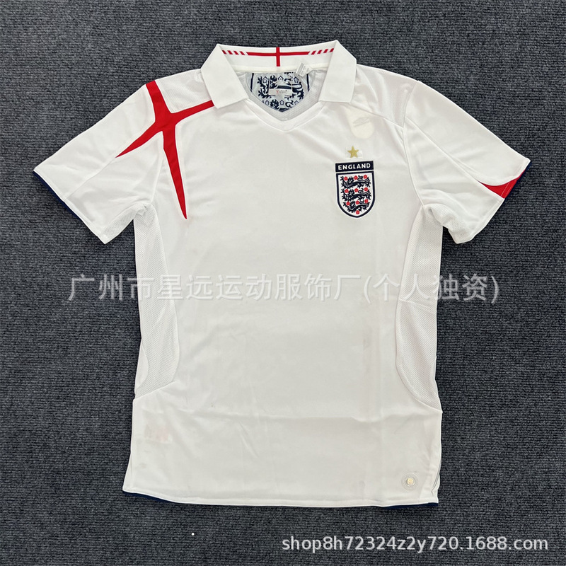 批发retro2006巴西英格兰贝克汉姆阿根廷复古球衣世界杯足球服T恤|undefined