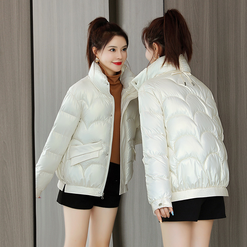Winter Glossy down Cotton Jacket Women's Short 2025 Winter New Cotton Jacket Korean Style Loose Cotton Jacket Jacket