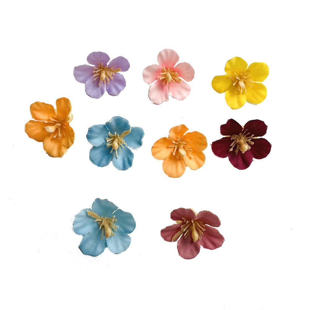 Simulación de flores de cerezo flores DIY pinzas de flores tocado props de disparo antiguo vestido chino decoración de cabello de boda pared de flores