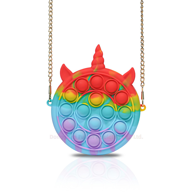 Ratón asesino pionero moneda monedero unicornio silicona descompresión pionero bolsa pellizco música crossbody bolso al por mayor