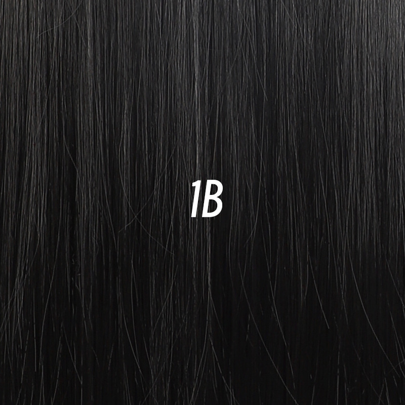 Universal hand hook long straight bangs black