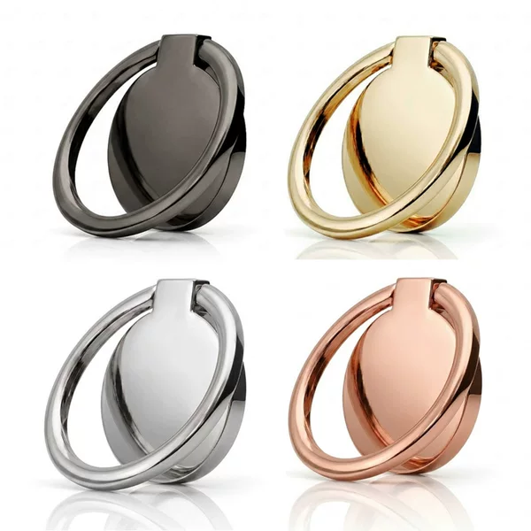Round metal ring bracket 360 ° rotating support buckle mobile phone ring folding back sticker fixed logo factory direct supply