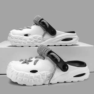 Trendy Men's Clogs for Summer, Non-Slip and Wear-Resistant Closed-Toe Slippers, Men's Comfortable Sports Beach Sandals