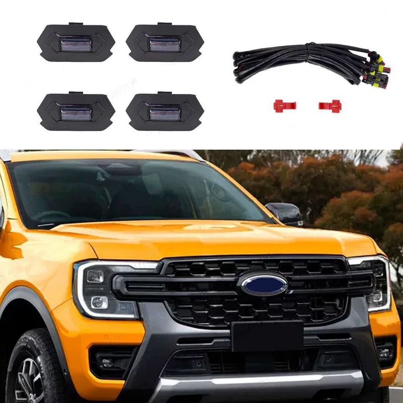 Подходит для 2022 года и по сей день, Ford Rangert9 Road Sharing Mid -Net Light LED Свет LED Свет T9 Ежедневная световая декорация