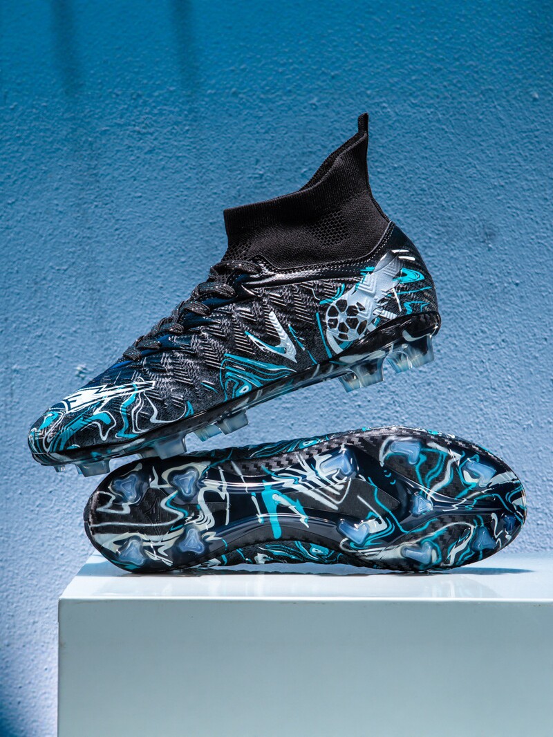 Zapatos de fútbol de clavos transfronterizos de alto impacto para niños y niñas, zapatos de entrenamiento antideslizantes transpirables para adultos, zapatos deportivos de competición de clavos largos