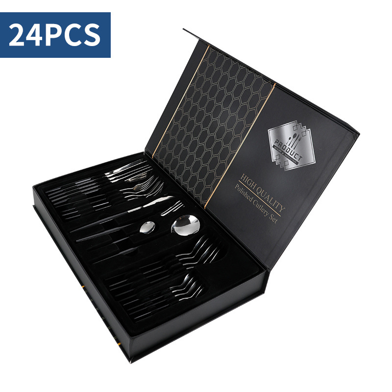 검은 실버 [24 조각 세트] 플립