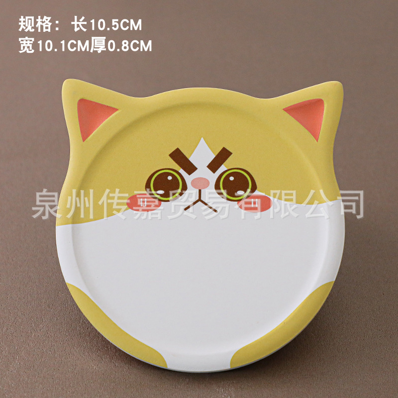 Cerámica posavasos gato creativo montaña corcho absorbente montaña lindo mascota de dibujos animados creativo regalo logotipo personalizado impresión