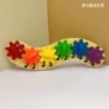 With gears, purple, wooden