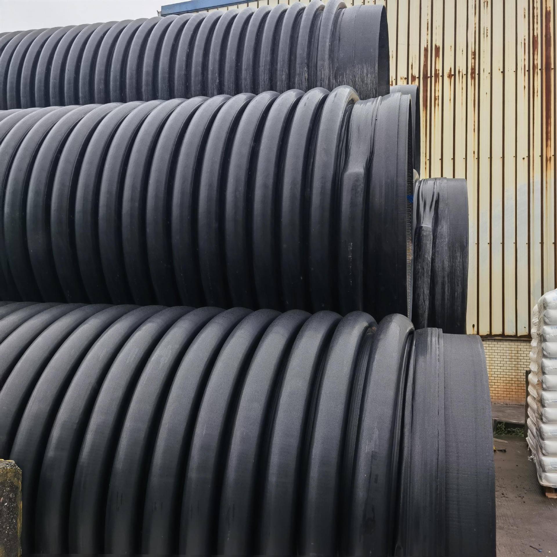 HDPE中空壁缠绕管 高密度聚乙烯 缠绕结构管 井筒管 克拉管