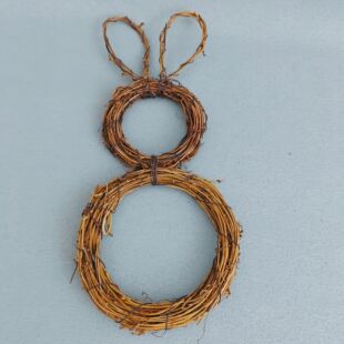Easter Rabbit Rattan Ring Hanging Ornaments Holiday Scene Layout diy Rattan Rabbit Garland Pendant Wall Hanging Tsufu Vine Rabbit