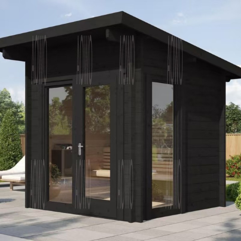 Sala de sauna al aire libre, carbonizada a prueba de agua a prueba de humedad, material de tecia importado de Canadá