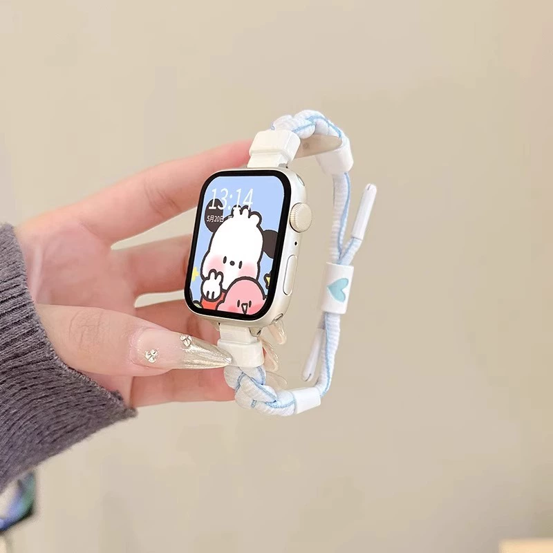 Совместимо с Apple S10 часы iwatch9 ремешок applewatch8 брашенная верёвка S9 девочки S8 ниша S7
