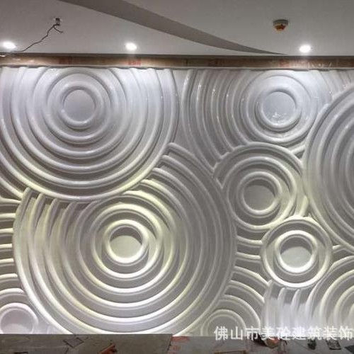 广东佛山GRG造型吊顶定制高强石膏异形曲面天花线条 剧院展馆商场