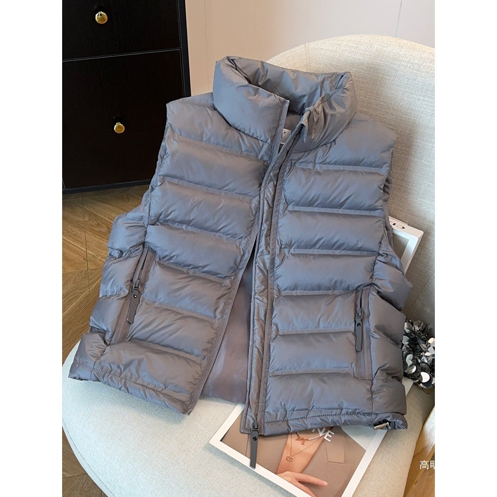Women's 2026 Winter New Korean Style Loose Thickened Vest with Down and Cotton Fit, Fashionable Vest Jacket