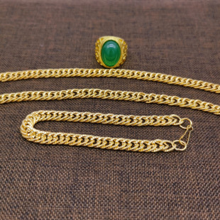Men's necklace hip-hop style, accessory, chain, set, 3 piece set