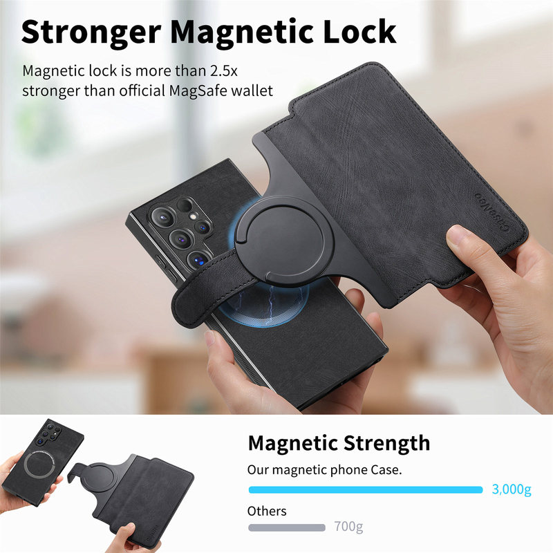 For Galaxy A55 Mobile Phone Case Magnetic All-inclusive A16 Card RFID Samsung S25 Ultra Case For Galaxy A55 Mobile Phone Case Magnetic All-inclusive A16 Card RFID Samsung S25 Ultra Case