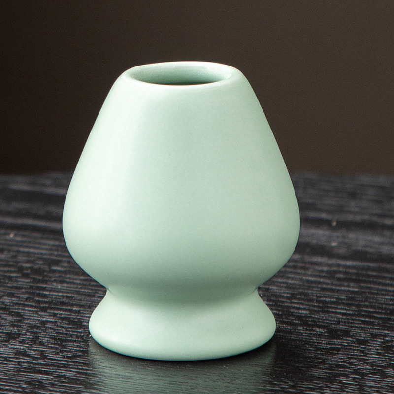 Juego de cuatro piezas de ceremonia del té de matcha, jaula de té de Baiben, tazón de té de pie, juego completo de combinación japonesa, té de punto, accesorios de jaula de té