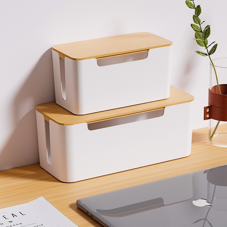 Caja de almacenamiento de enchufe de enchufe Tablero de enchufe Cable de alimentación Cable de datos Cargador Arteque de almacenamiento de cables Hub de escritorio