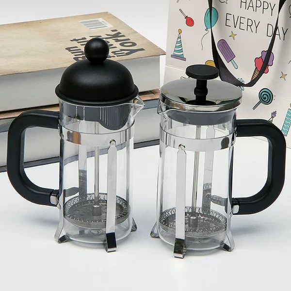 C handle glass press milk bubble pot filter pot hand coffee pot glass press pot milk bubble coffee companion