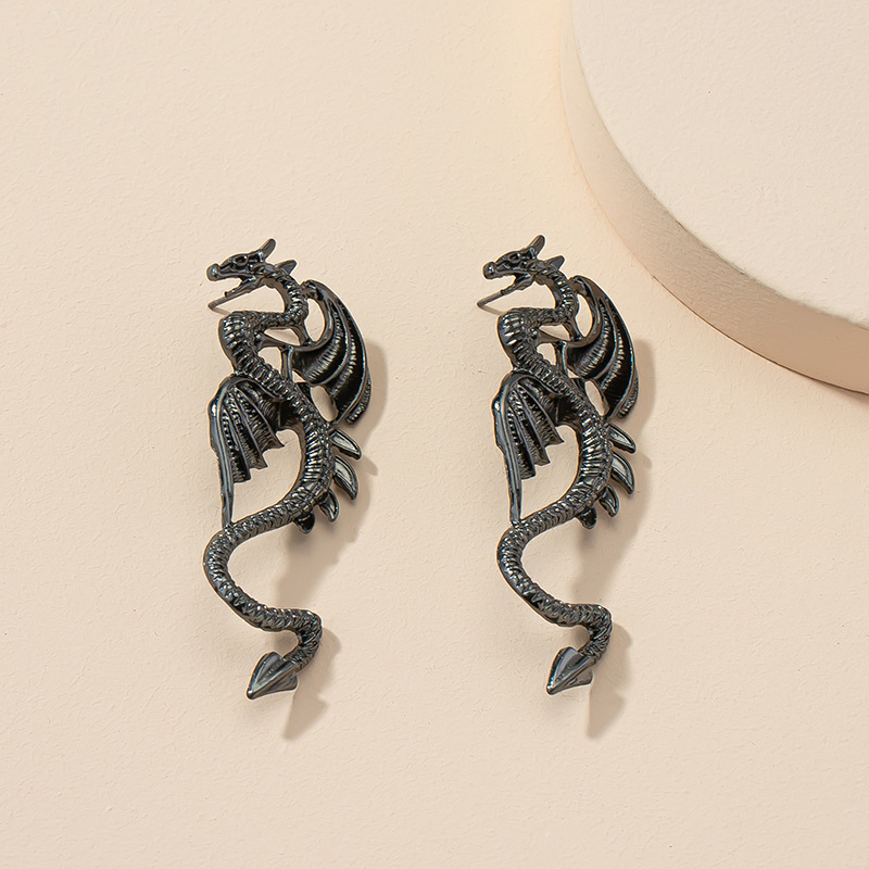 vintage metal dragon earrings wholesale