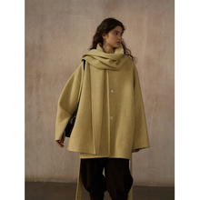 【识几】苏力羊毛蓬松柔软保暖经典直筒一手长双面尼大衣女M9818