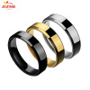 Glossy ring stainless steel suitable for men and women, fashionable light board, simple and elegant design, 6mm, wholesale, European style