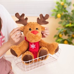 国境を越えたヘラジカ公仔鹿ぬいぐるみクリスマス子供抱き枕祝日プレゼントぬいぐるみ卸売り