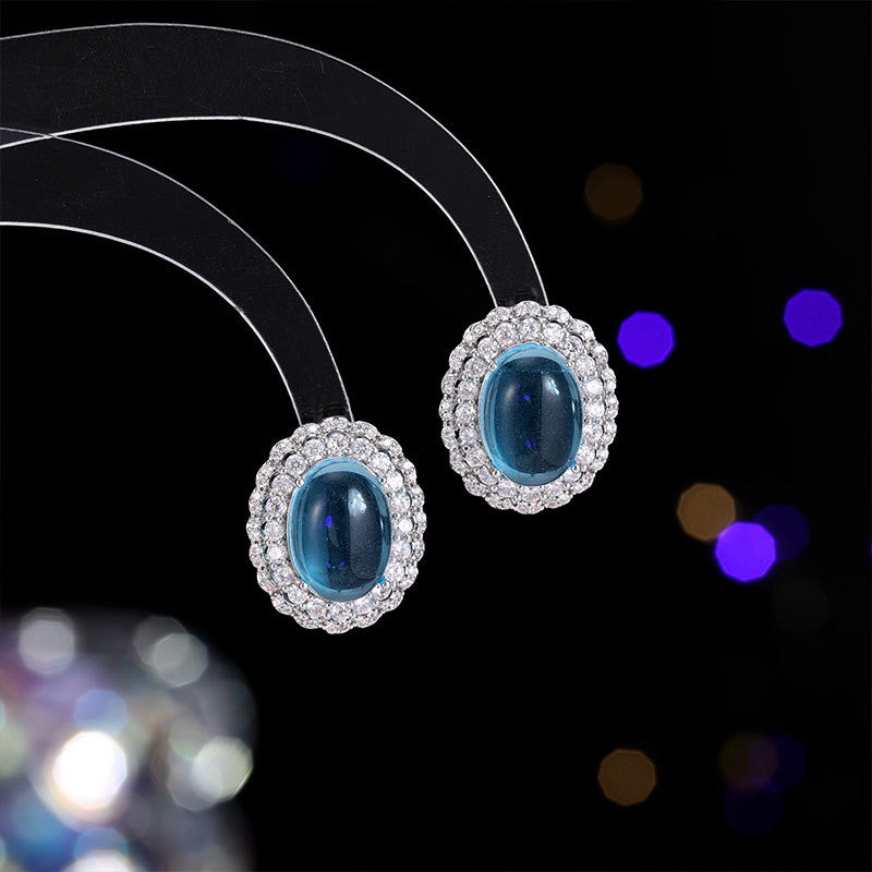 Retro stone inlay with zircon