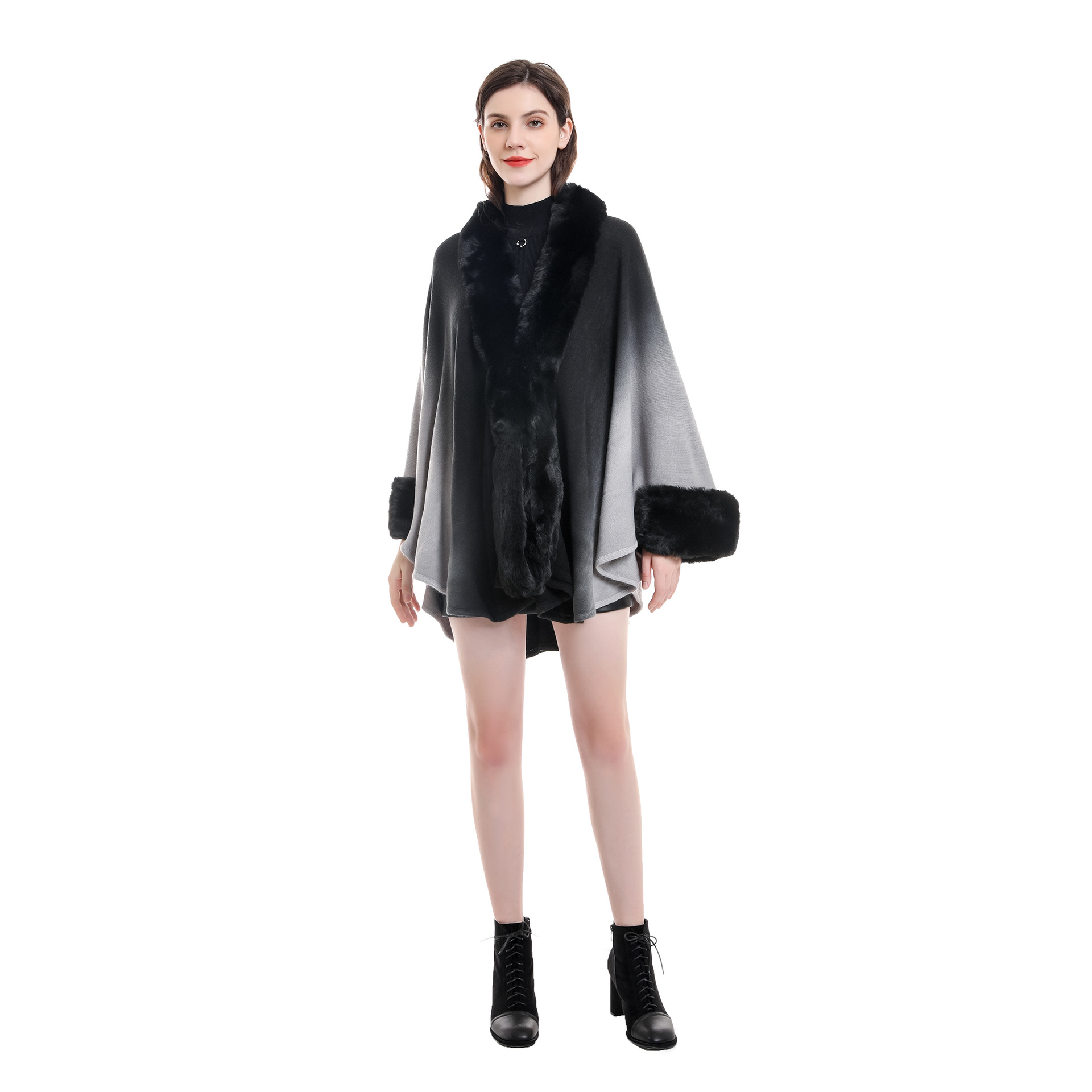 Abrigo de lana con chal para mujer Otoño e Invierno 2021 nueva moda elegante abrigo de lana de doble cara engrosado