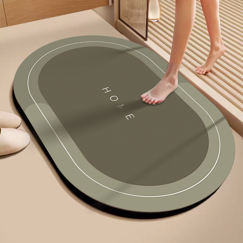 クロスボーダーのシンプルな珪藻泥マット浴室の強い吸水家庭用トイレの入り口の速乾は滑り止めの足マットを裁断できます。|undefined