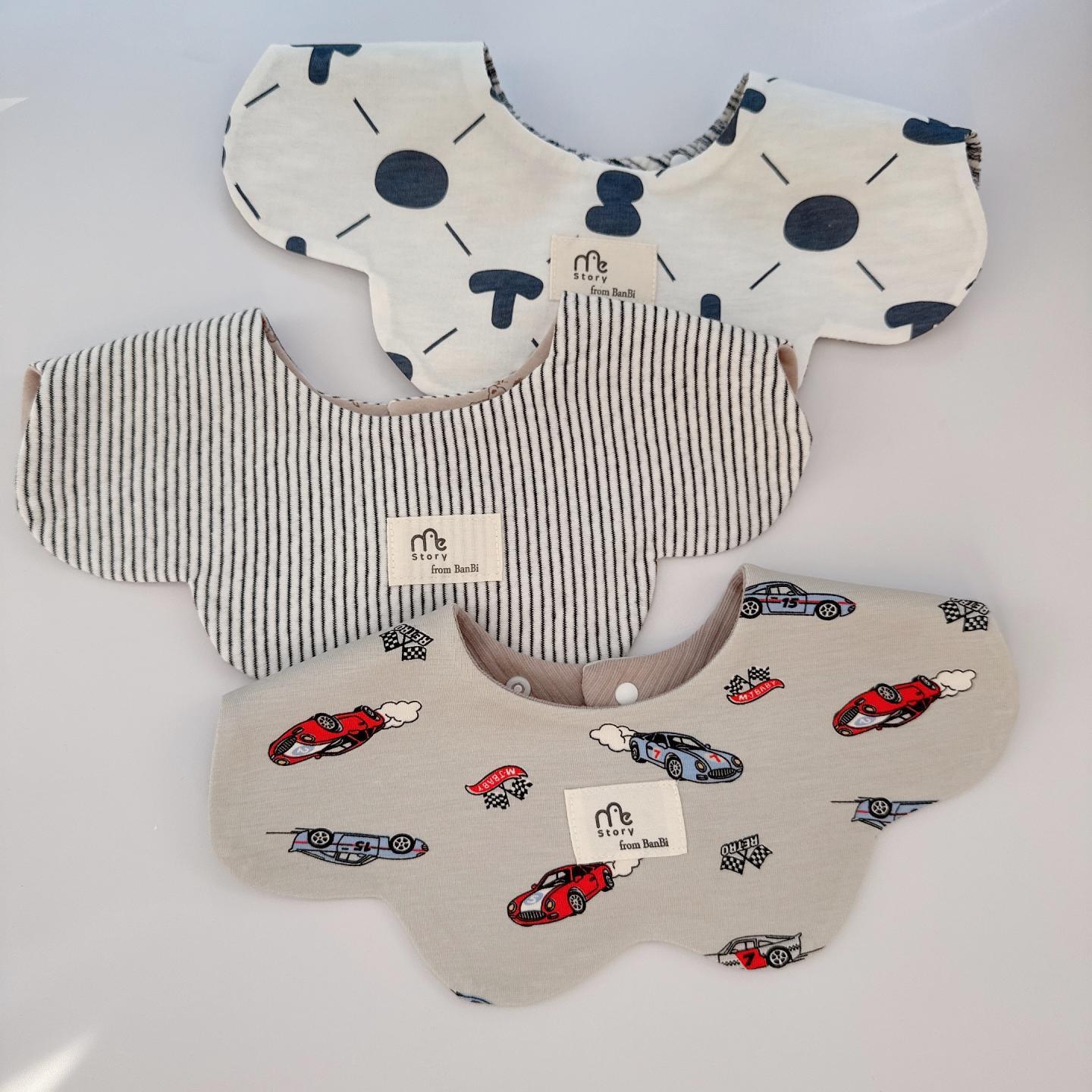 storyme故事我儿童口水兜棉布宝宝围嘴婴儿口水巾双面戴围兜0-2岁