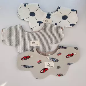 Детский слюнявчик, двусторонний нагрудник, 0-2 лет