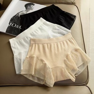 Lace safe trousers, underwear, thin sexy protective underware, hip-accented