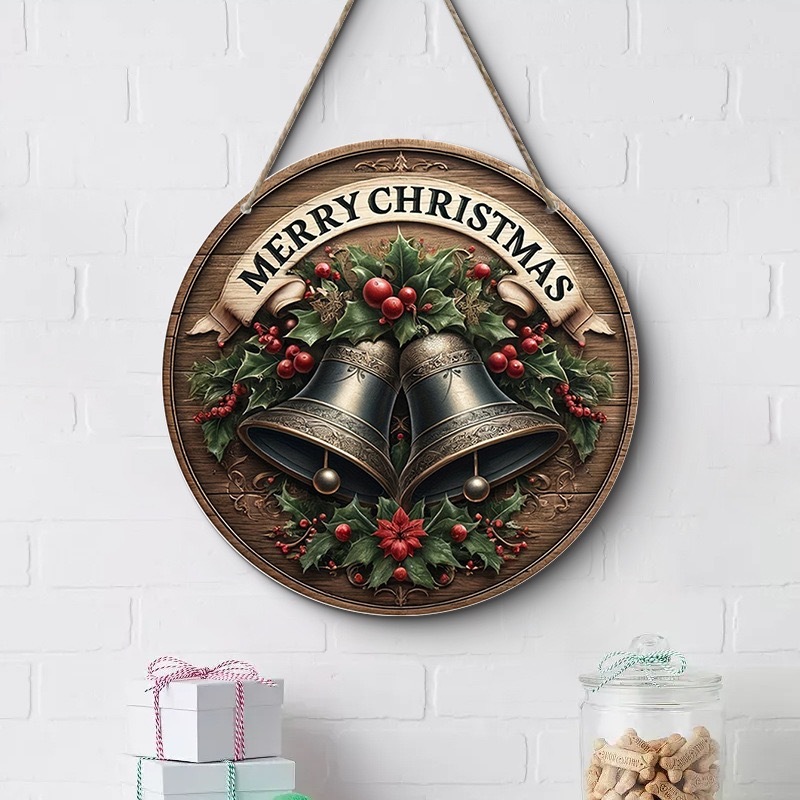 クロスボーダークリスマスクリエイティブ吊り下げ装飾木製工芸品ラウンドドアサイン木製吊り下げタグシリーズ 20Cmos 吊り下げ|undefined