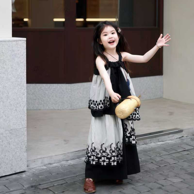 女童套装夏季2025新款儿童韩版时尚洋气两件套女孩短袖上衣春装潮|undefined