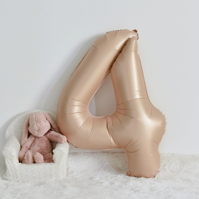 Ins globos digitales de color crema decoración de cumpleaños de bebé escena fiesta ambiente de cumpleaños accesorios de fotografía decoración