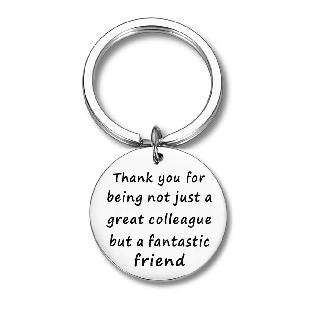 2023 de acero inoxidable llavero Conducción Segura colega jefe renuncia regalo conmemorativo despedida colgante joyería moda