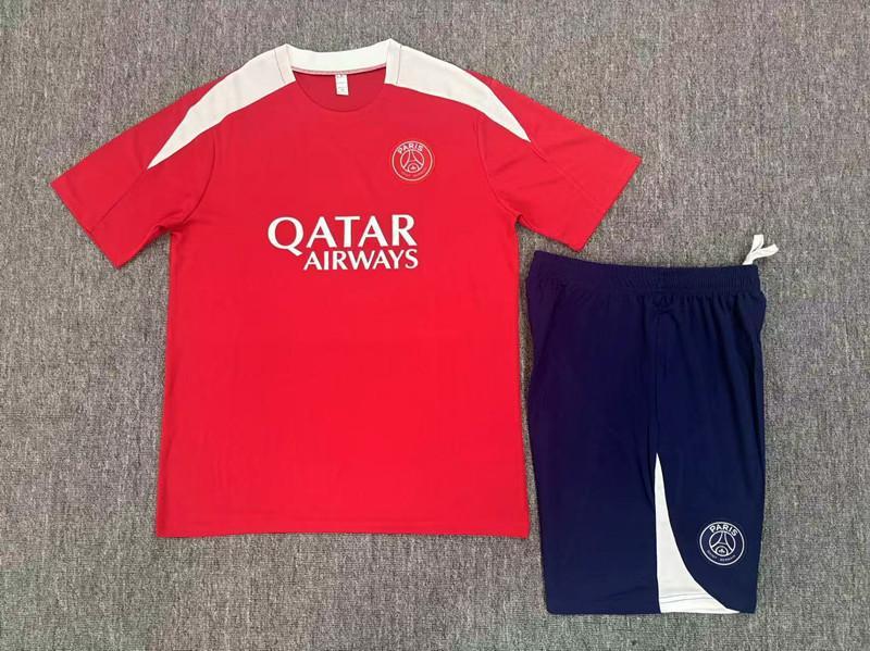 2526 パリサンジェルマン半袖サッカートレーニングスーツ大人男性ジャージ登場服|undefined